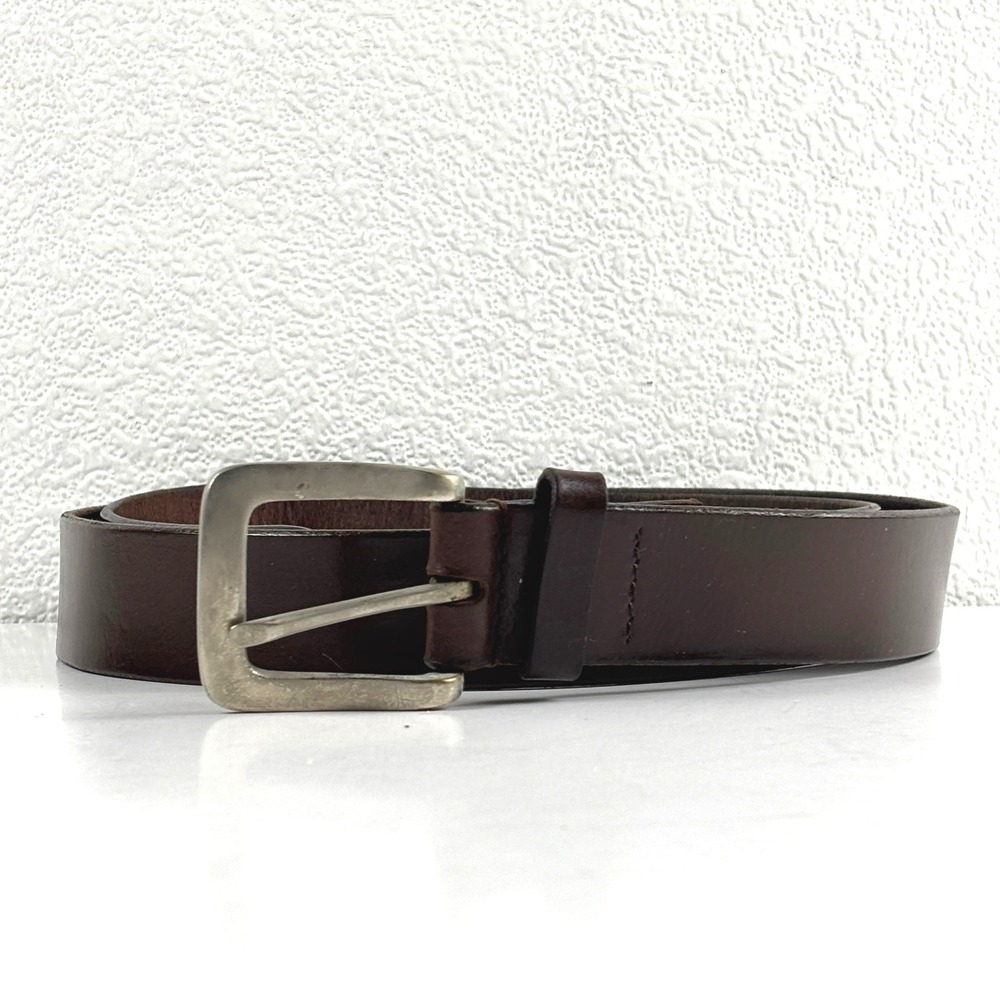 Leather Belt Mens 36-42 Brown Full Grain Harness Tanned Buckle Amerciana Rugged